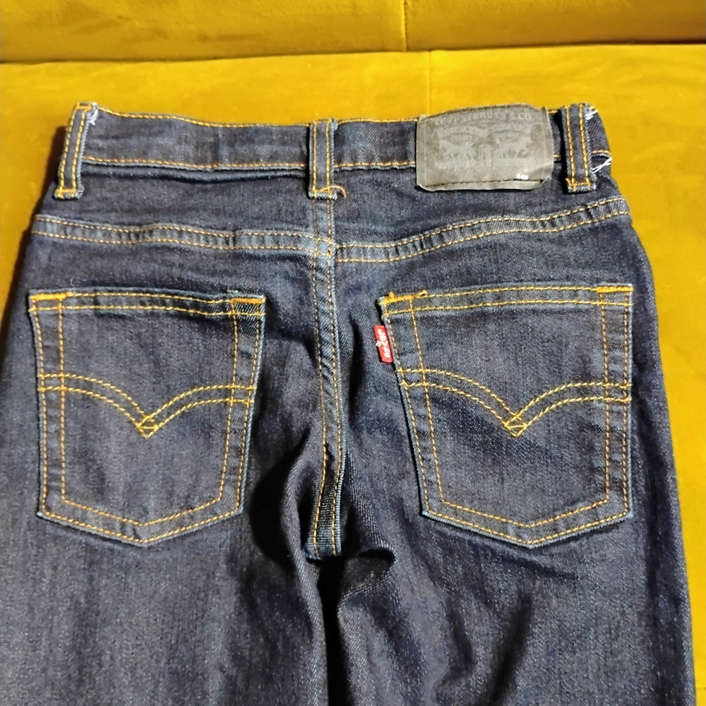 Levi's Dark Blue Straight Jeans - Picture 4 of 6
